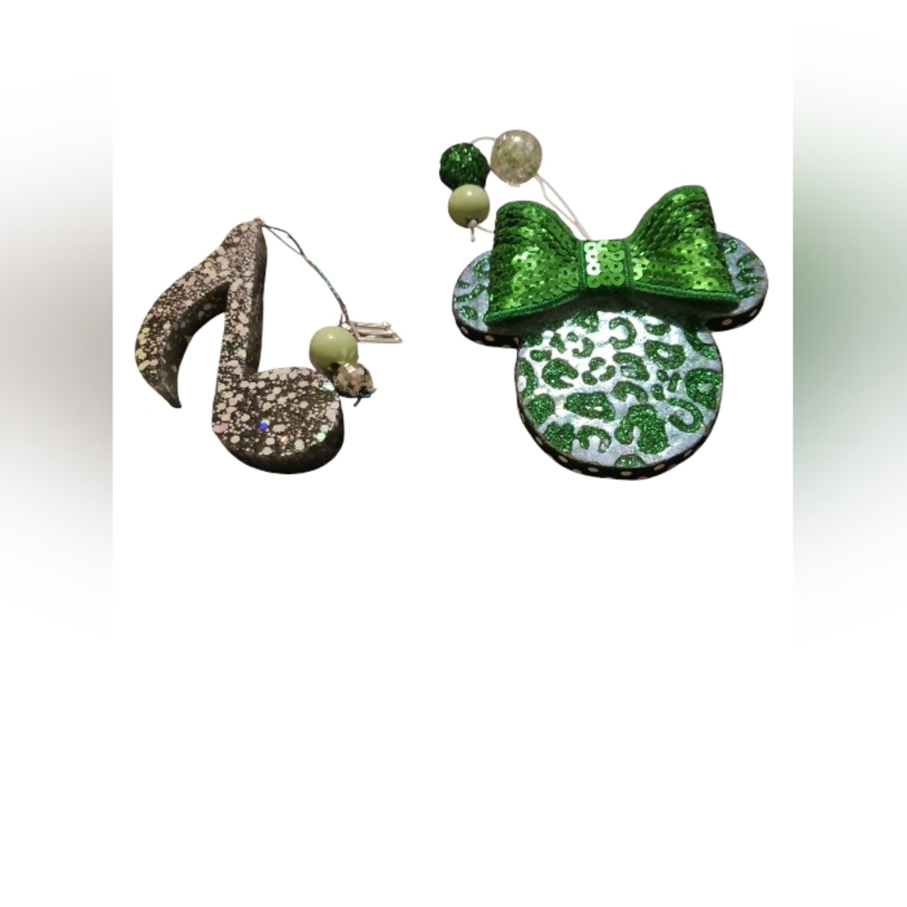 FRESHIE FRESHENER-Glittery Music Note and Green Bow Minnie Mouse Set